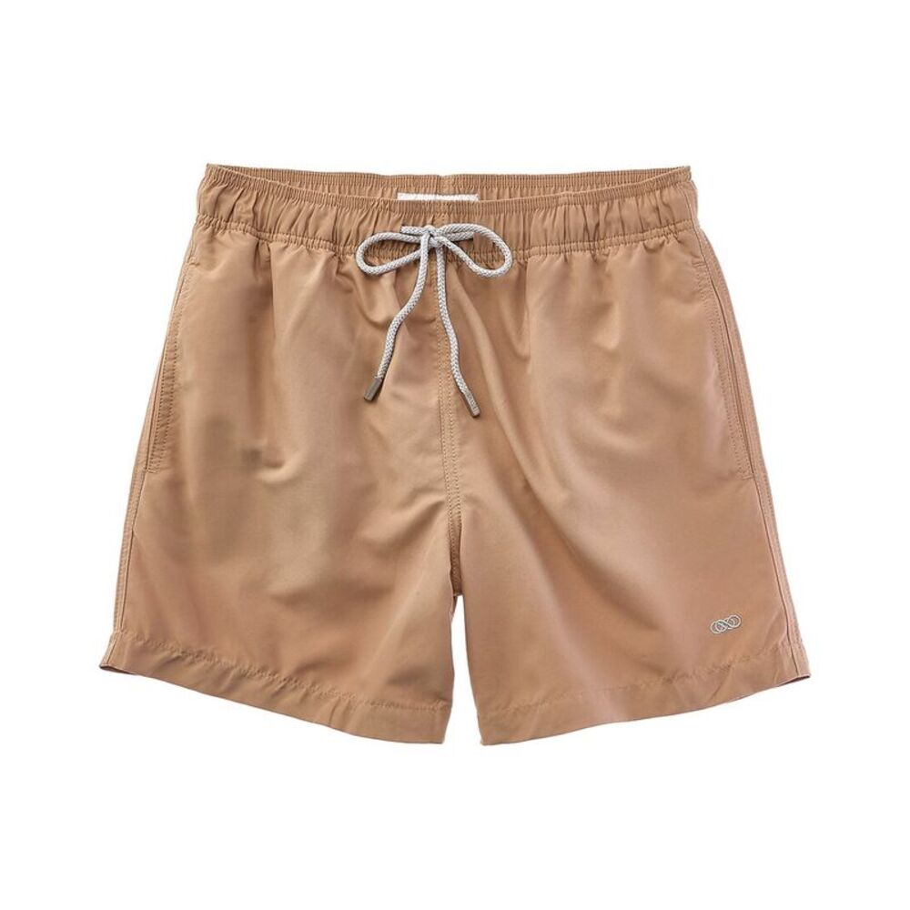 Le Club Mens  Printed Swim Trunk, Tan